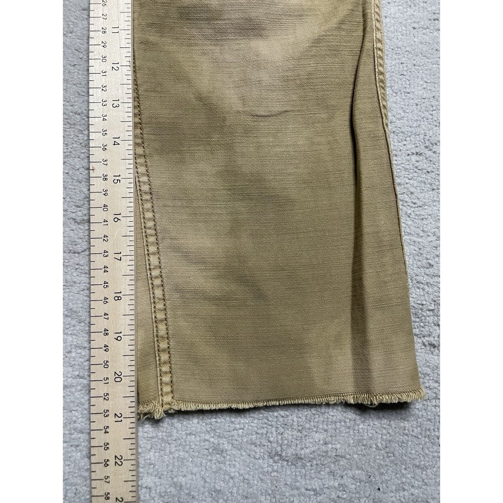 Women's Free People Tan Cropped Pants Capris Size 25, Inseam 21" Khakis - Picture 4 of 13